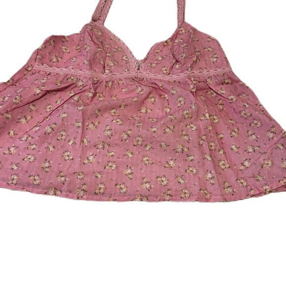NWT Cider Women’s Floral Pink Camisole Top Blouse Lace Trim Size XS - Picture 14 of 15